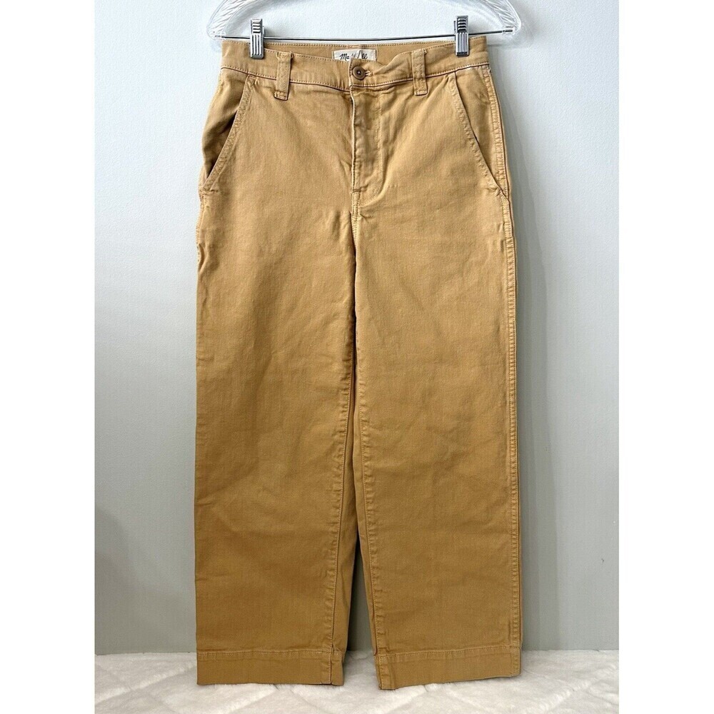 Madewell Perfect Vintage Wide Leg Pants Mid Rise Waist 28" (26 Tag) Desert Dune